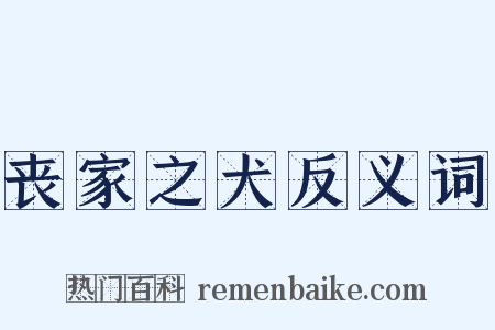 丧家之犬反义词是什么意思的图片
